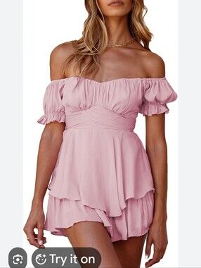Altar'd State Light Pink Romper Dress